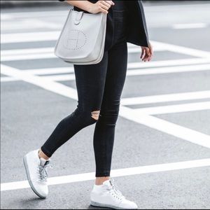 Spanx Distressed Denim Skinny Jeans